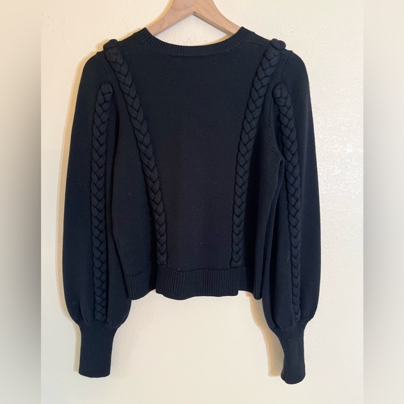 Joie Sweater - Women’s Medium Black - Knit Crewneck Long Sleeved - Picture 6 of 12